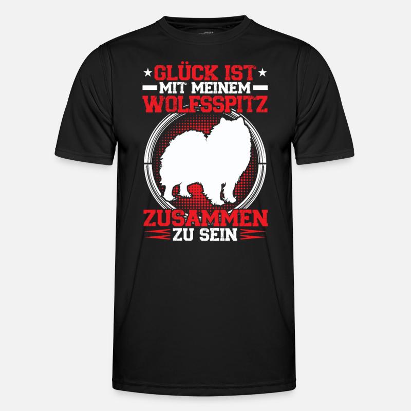 Par mon Wolfspitz son Keeshond T-shirt sport Homme
