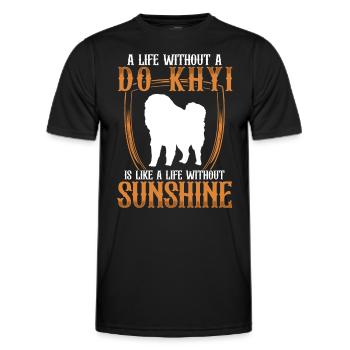 La vie sans Do Khyi Dogue tibétain Mastiff tibétain - T-shirt sport Homme - noir - Devant - AI Model Male 178 dark (178cm)