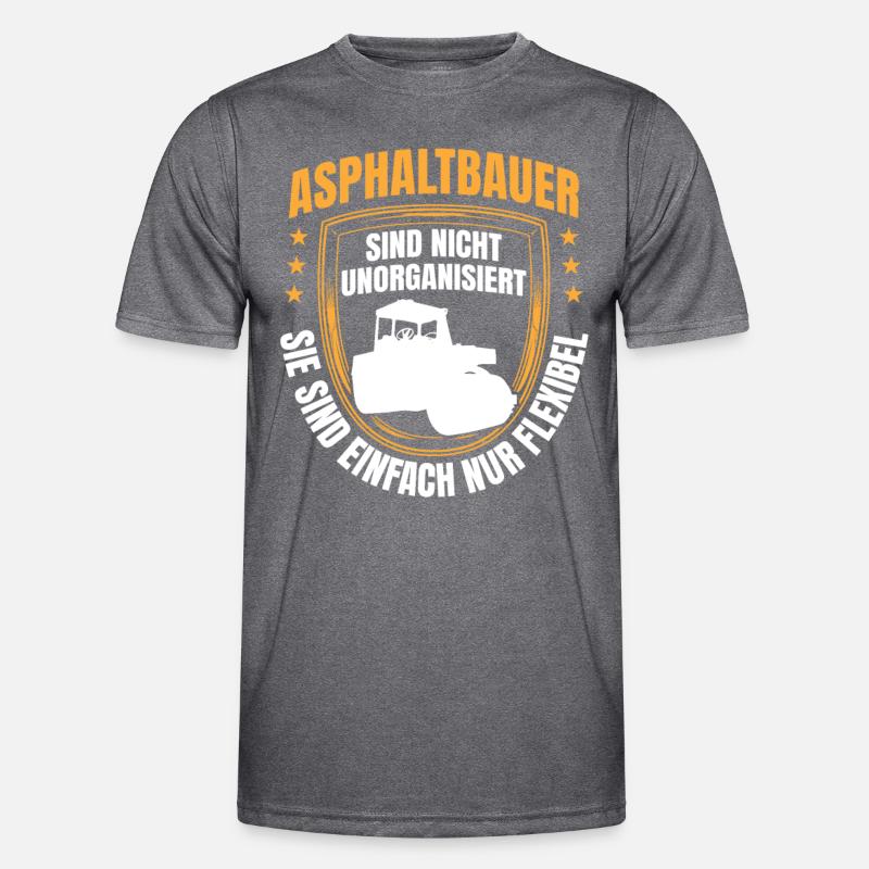 Les constructeurs d’asphalte sont flexibles Construction de routes T-shirt sport Homme