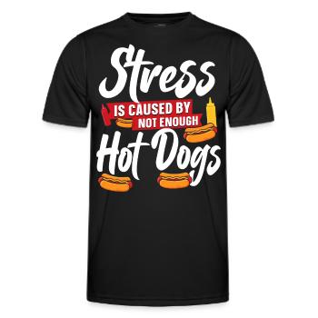 Le stress des adultes est causé par - T-shirt sport Homme - noir - Devant - AI Model Male 178 dark (178cm)