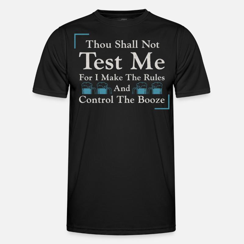 Bartender Mixologist Thou Shall - Männer Funktions-T-Shirt - Schwarz
