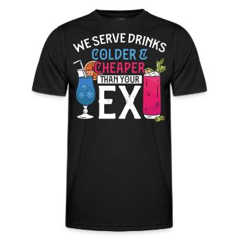 Bartender Mixologist We Serve - Männer Funktions-T-Shirt - Schwarz - Vorne - AI Model Male 178 dark (178cm)