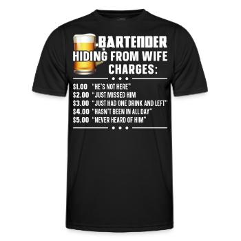 Barman Mixologue Barman - T-shirt sport Homme - noir - Devant - AI Model Male 178 dark (178cm)