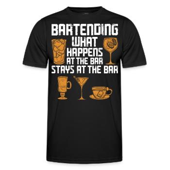 Barman Mixologue Barman - T-shirt sport Homme - noir - Devant - AI Model Male 178 dark (178cm)