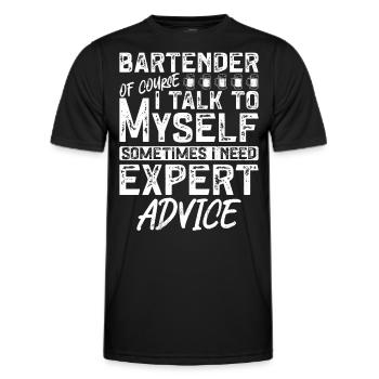 Bartender Mixologist Bartender Of - Men's Functional T-Shirt - black - Front - AI Model Male 178 dark (178cm)