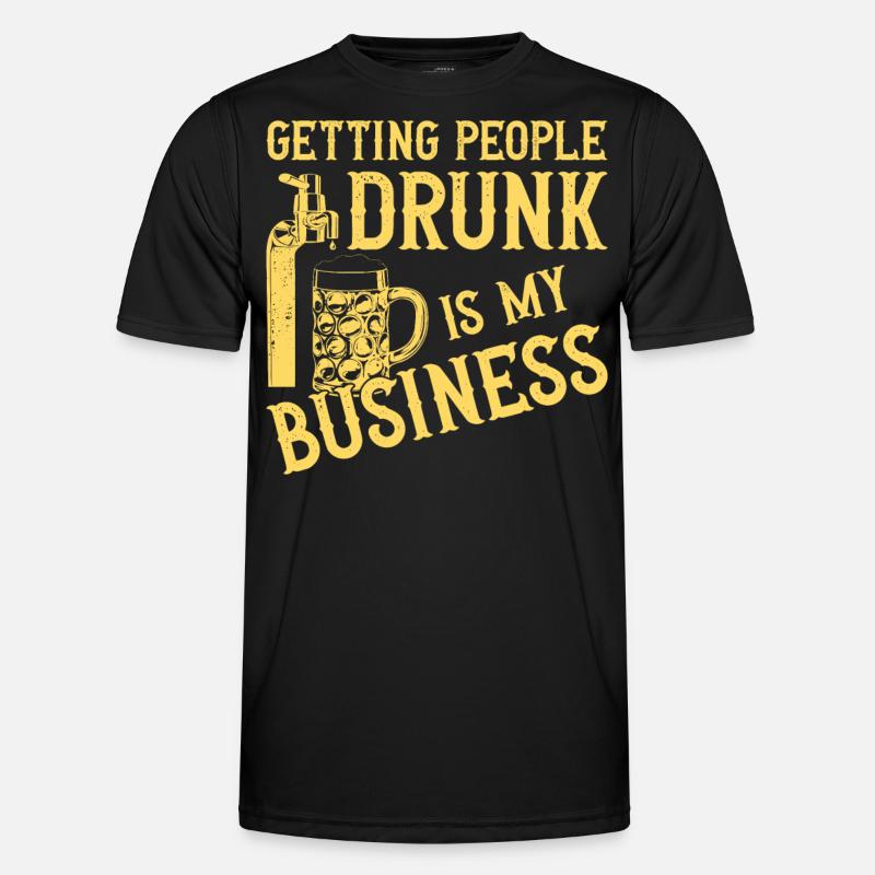 Bartender Mixologist Getting - Männer Funktions-T-Shirt - Schwarz