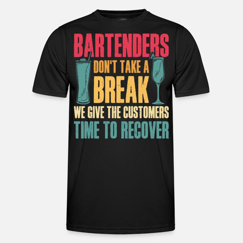 Bartender Mixologist Bartenders - Männer Funktions-T-Shirt - Schwarz