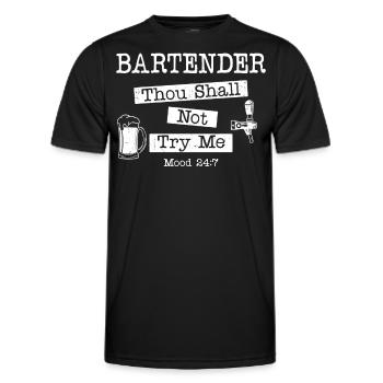 Bartender Mixologist Bartender - Men's Functional T-Shirt - black - Front - AI Model Male 178 dark (178cm)