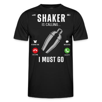 Bartender Mixologist Phone Display - Men's Functional T-Shirt - black - Front - AI Model Male 178 dark (178cm)
