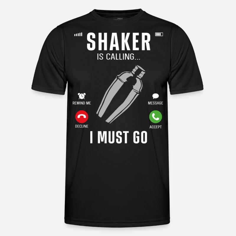 Bartender Mixologist Phone Display - Men's Functional T-Shirt - black