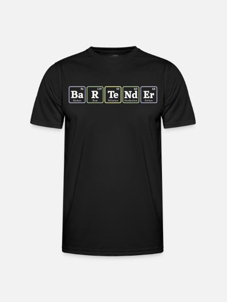 Bartender Mixologist Elements - Männer Funktions-T-Shirt - Schwarz