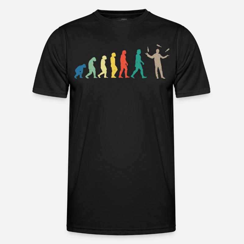 Bartender Mixologist Evolution - Männer Funktions-T-Shirt - Schwarz
