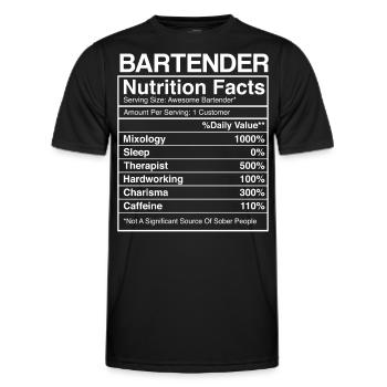 Bartender Mixologist Bartender - Men's Functional T-Shirt - black - Front - AI Model Male 178 dark (178cm)