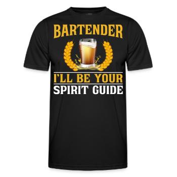 Bartender Mixologist Bartender - Men's Functional T-Shirt - black - Front - AI Model Male 178 dark (178cm)