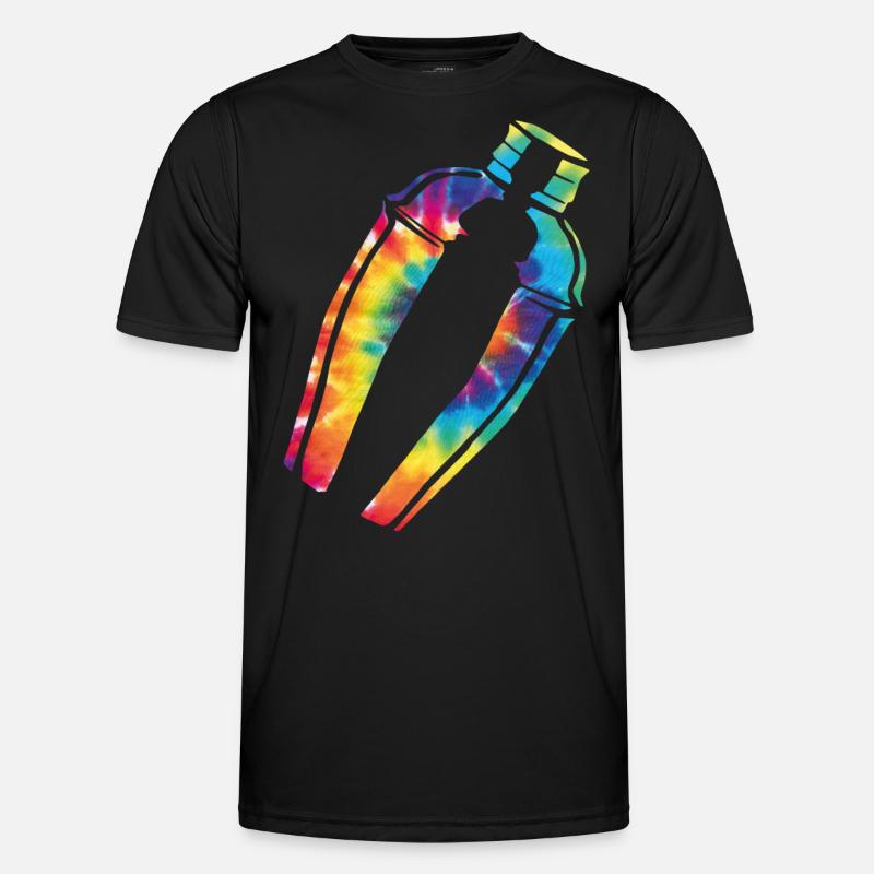 Bartender Mixologist Tie Dye Männer Funktions-T-Shirt
