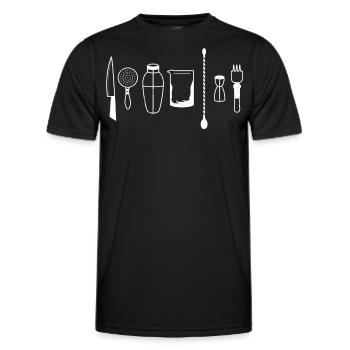 Bartender Mixologist Bartending - Men's Functional T-Shirt - black - Front - AI Model Male 178 dark (178cm)
