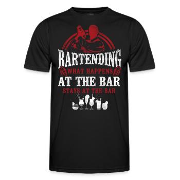Bartender Mixologist Bartending - Men's Functional T-Shirt - black - Front - AI Model Male 178 dark (178cm)