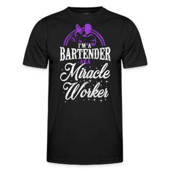 Bartender Mixologist Bartender - Men's Functional T-Shirt - black - Front - AI Model Male 178 dark (178cm)