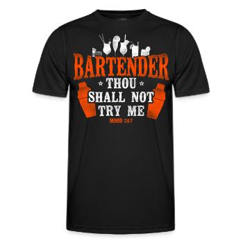 Bartender Mixologist Bartender - Men's Functional T-Shirt - black - Front - AI Model Male 178 dark (178cm)