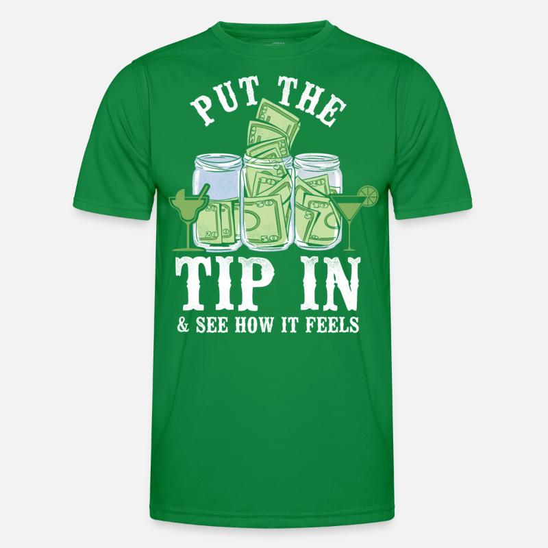 Bartender Mixologist Put The Tip Men's Functional T-Shirt