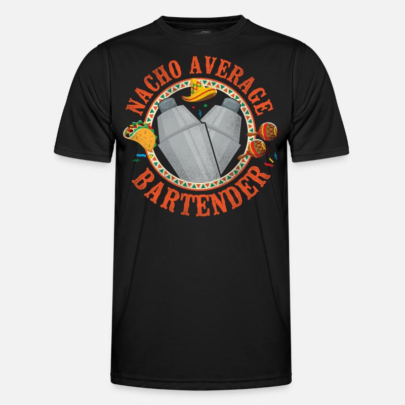 Bartender Mixologist Nacho Average Männer Funktions-T-Shirt
