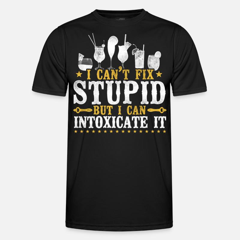 Bartender Mixologist I Can't Fix - Männer Funktions-T-Shirt - Schwarz