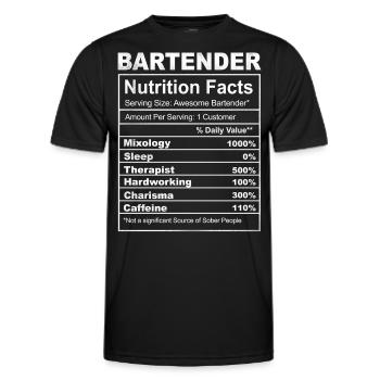 Bartender Mixologist Bartender - Men's Functional T-Shirt - black - Front - AI Model Male 178 dark (178cm)