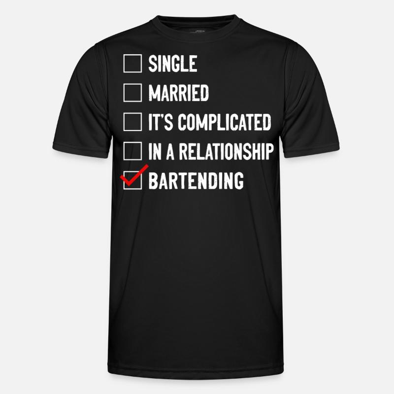 Bartender Mixologist Single - Männer Funktions-T-Shirt - Schwarz
