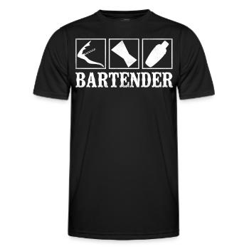 Bartender Mixologist Bartender - Men's Functional T-Shirt - black - Front - AI Model Male 178 dark (178cm)