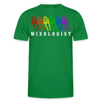 Bartender Mixologist Rainbow - Men's Functional T-Shirt - kelly green - Front - AI Model Male 178 dark (178cm)