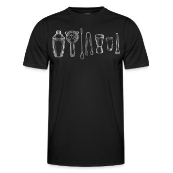 Bartender Mixologist Bartending - Men's Functional T-Shirt - black - Front - AI Model Male 178 dark (178cm)