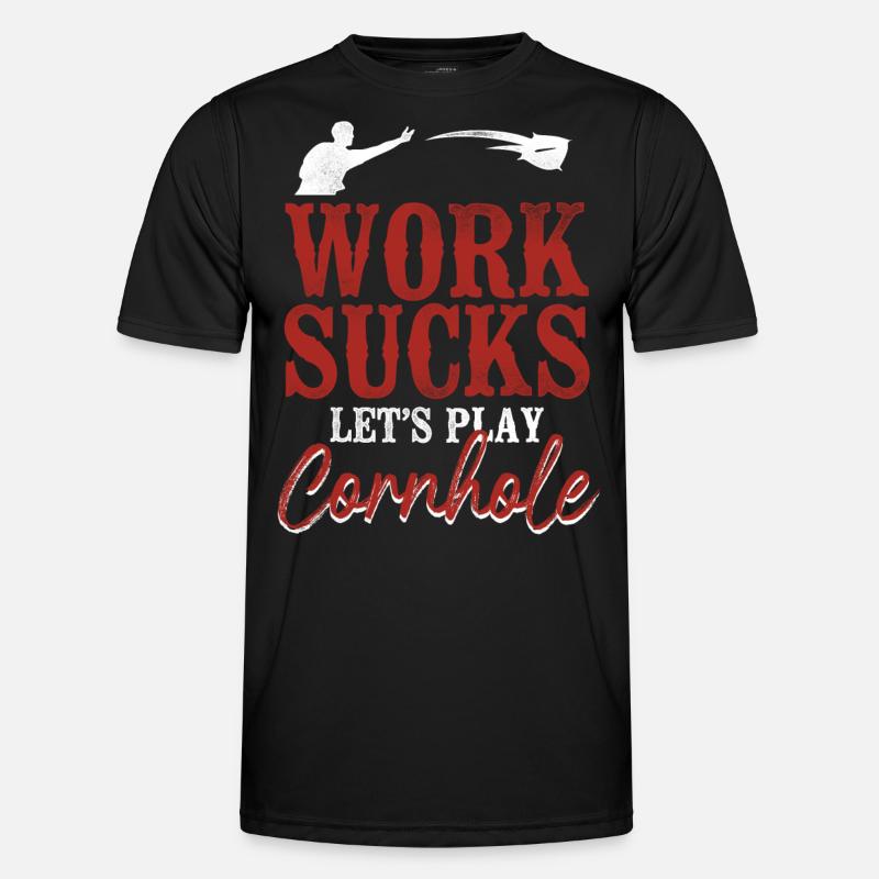 Cornhole Team Bean Bag Player Männer Funktions-T-Shirt