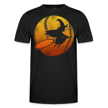 Funny Tennis Player Racket - Männer Funktions-T-Shirt - Schwarz - Vorne - AI Model Male 178 dark (178cm)