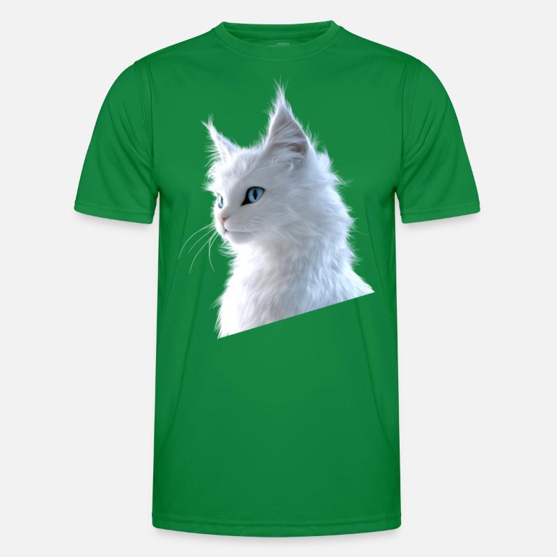 Chat Angora Blanc Chat Angora Chats Angora Mignons T-shirt sport Homme