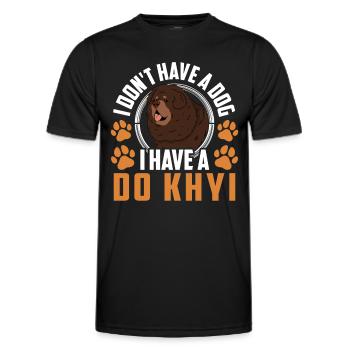Have a Do Khyi Tibetan Mastiff Tibetan Mastiff - Men's Functional T-Shirt - black - Front - AI Model Male 178 dark (178cm)