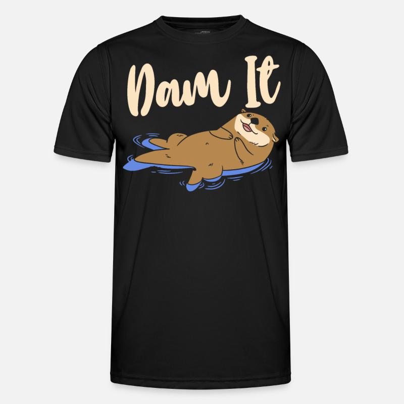 Otter Pun Dam It - Men's Functional T-Shirt - black