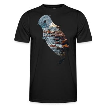Otter River - Men's Functional T-Shirt - black - Front - AI Model Male 178 dark (178cm)