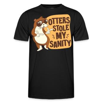 Otter Otters Stole My Sanity - Men's Functional T-Shirt - black - Front - AI Model Male 178 dark (178cm)