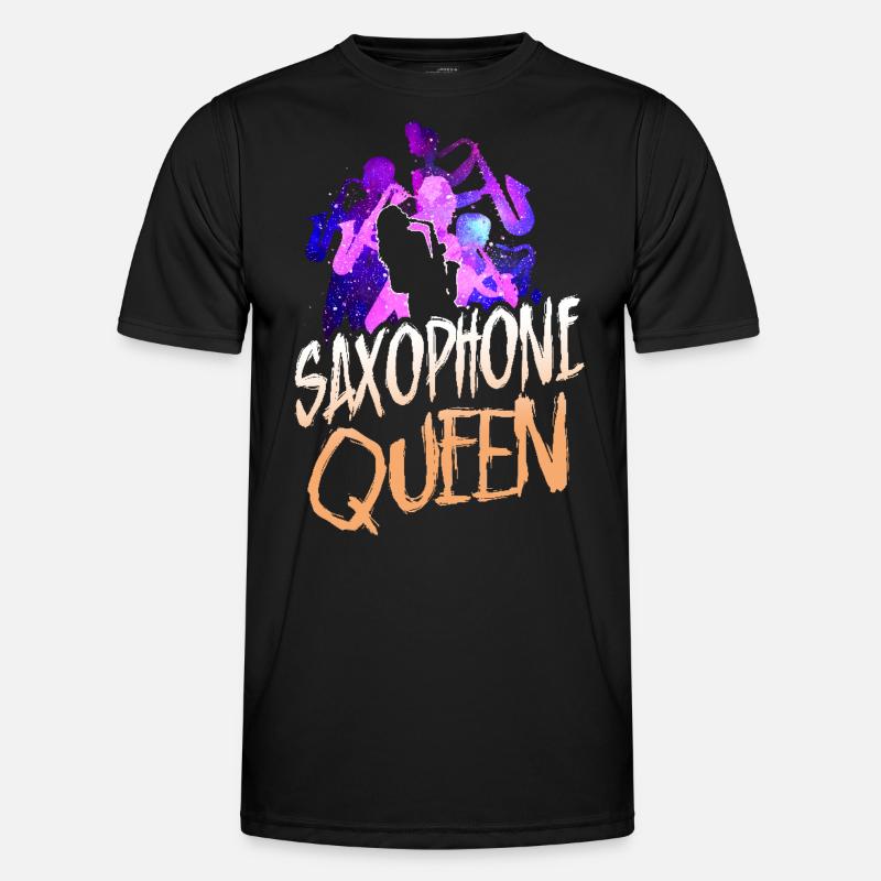 Saxophone Saxophone Queen - Men's Functional T-Shirt - black