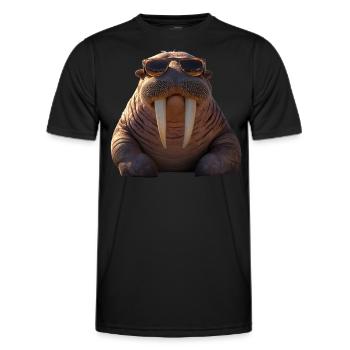 Walross Stoßzähne Robbe Wilde Pazifische Walrosse - Männer Funktions-T-Shirt - Schwarz - Vorne - AI Model Male 178 dark (178cm)