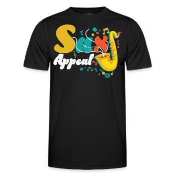 Saxophones Pun Sax Appeal - Men's Functional T-Shirt - black - Front - AI Model Male 178 dark (178cm)