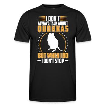 Discours sur Quokka marsupial - T-shirt sport Homme - noir - Devant - AI Model Male 178 dark (178cm)