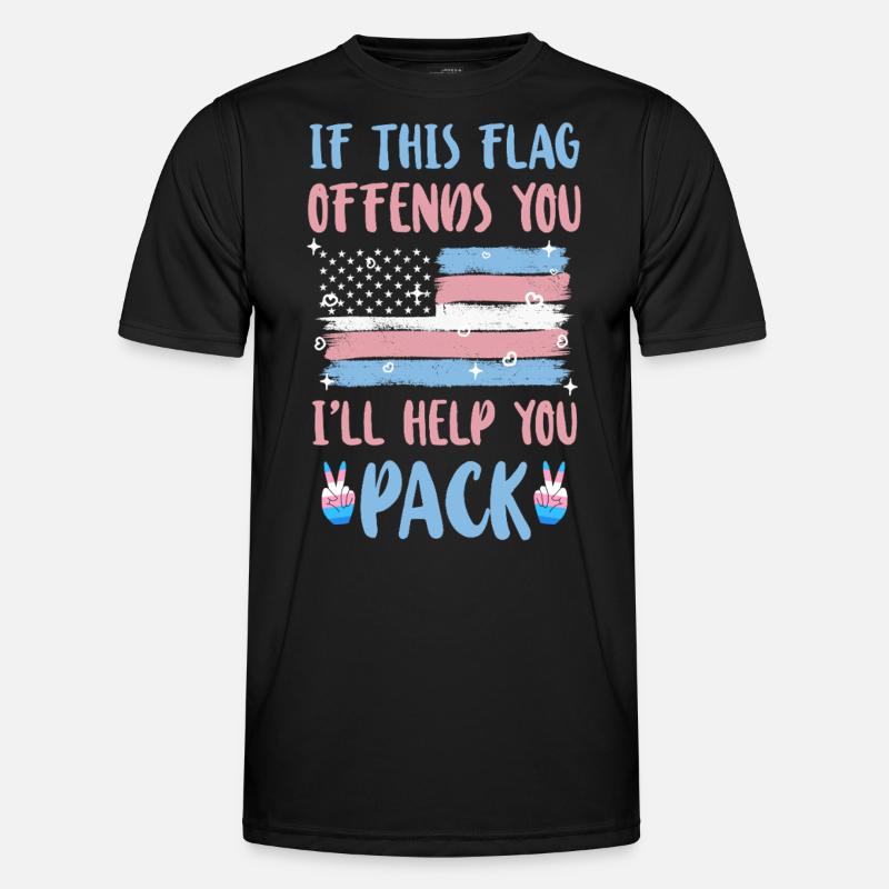 Transgender Trans LGBT Pride - Men's Functional T-Shirt - black