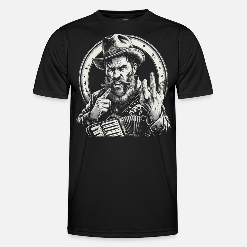 Grantler Grumpy Bavarian dialects Bavaria - Men's Functional T-Shirt - black