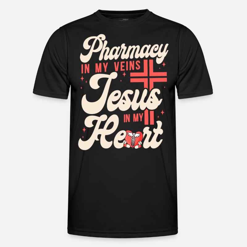 Pharmacy Tech Technician - Men's Functional T-Shirt - black
