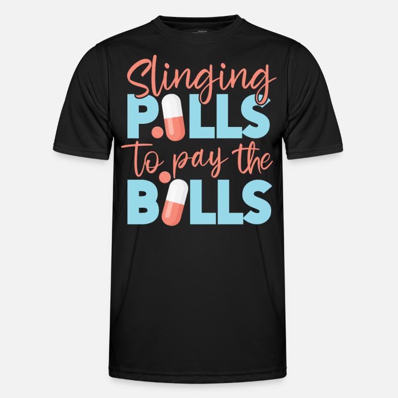 Pharmacy Tech Technician - Männer Funktions-T-Shirt - Schwarz