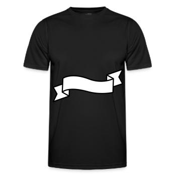 White Ribbon Banner - Men's Functional T-Shirt - black - Front - AI Model Male 178 dark (178cm)