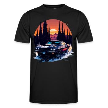 Classic sports car - Men's Functional T-Shirt - black - Front - AI Model Male 178 dark (178cm)