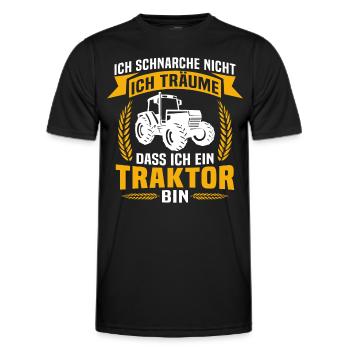 Ich Ein Traktor Bin - Männer Funktions-T-Shirt - Schwarz - Vorne - AI Model Male 178 dark (178cm)