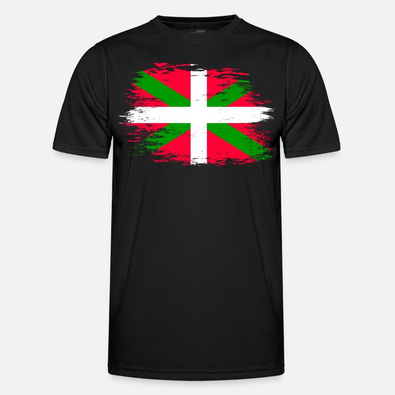 Baskische Flagge used Männer Funktions-T-Shirt